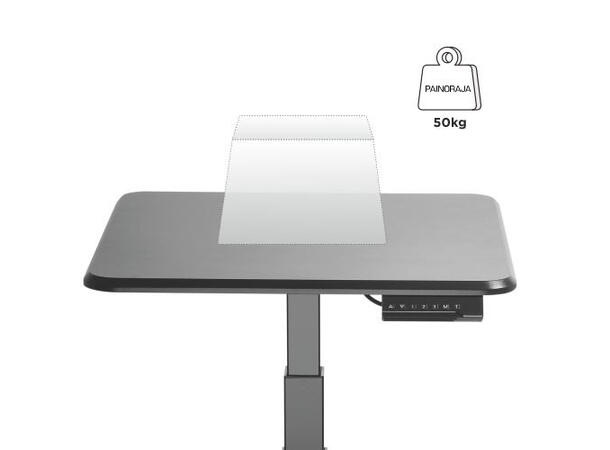 KENSON GetUpDesk Single Electric Height-Adjustable Desk | Svart 