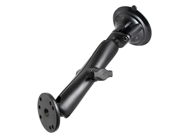 RAM Mount Twist-Lock Suction Cup Double Ball Mount with Round Plate 