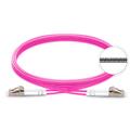 LinkIT Fiberpatchforst&#230;rket OM4 LC/LC 3m Braided steel | Duplex | LSZH | Magenta