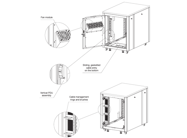 Lande SOUNDproof 17U W750xD1130xH1000mm | 750kg | Maple 