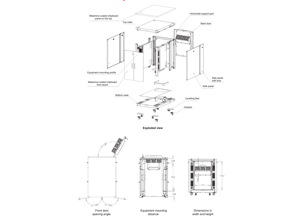 Lande SOUNDproof 17U W750xD1130xH1000mm | 750kg | Black 