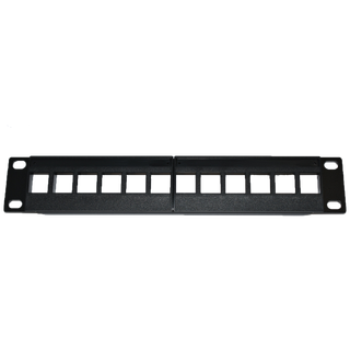 LinkIT Patchpanel 10&quot; for keystone 1U | 12x keystoneplasser | Black